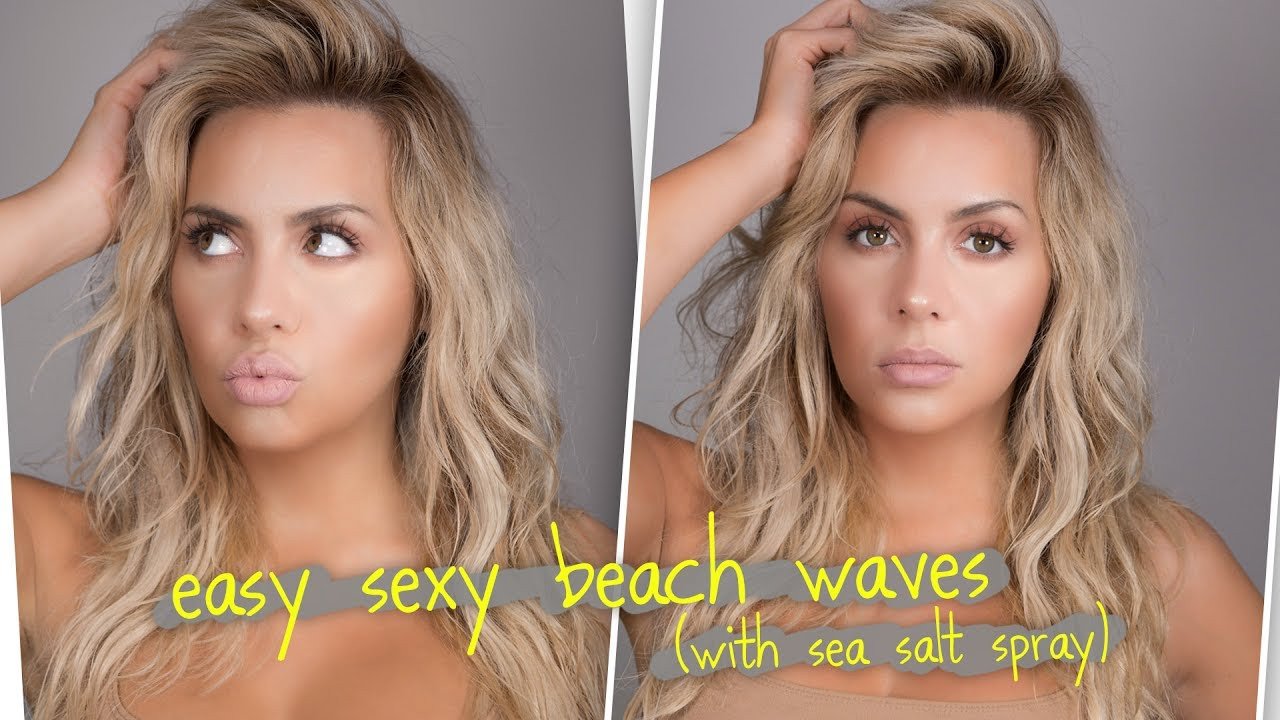 DIY Beach Hair
 y beach waves w DIY sea salt spray
