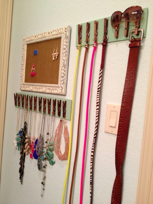 DIY Belt Organizer
 25 Ways To Organize Your Home Using Items You Can Find At