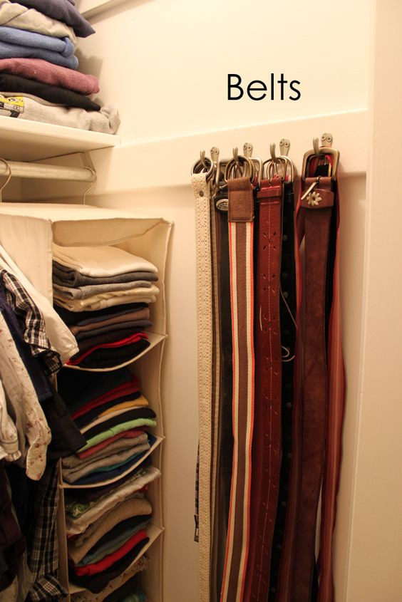 DIY Belt Organizer
 How To Neatly Store And Organize Your Scarves And Belts