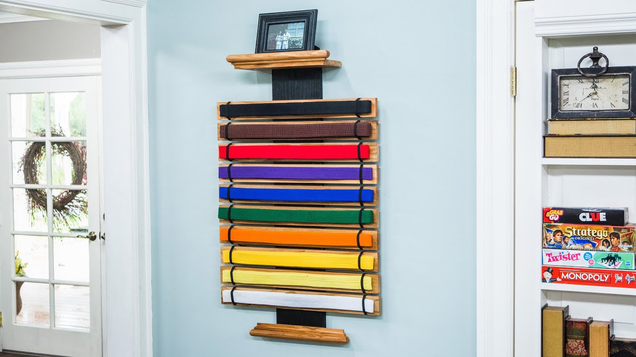 DIY Belt Rack
 DIY Karate Belt Display Home & Family