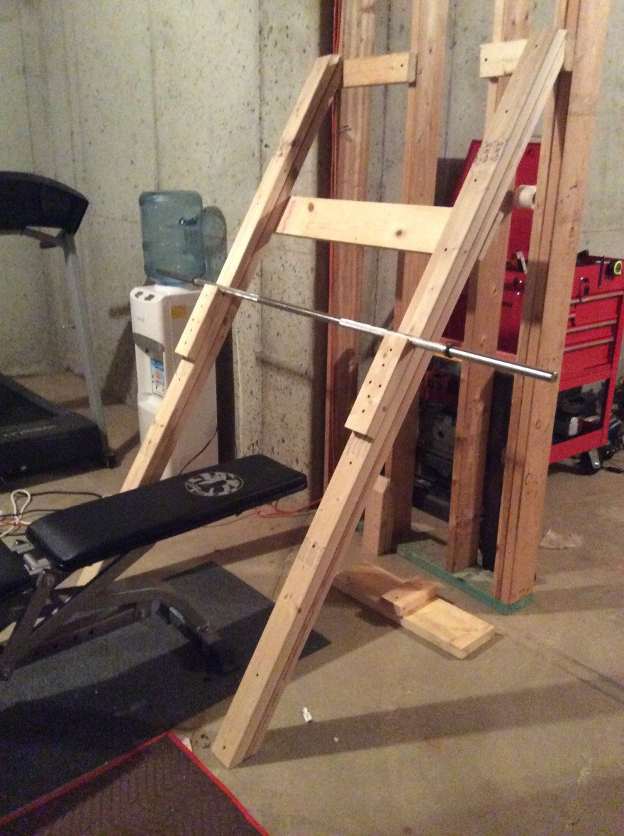 DIY Bench Press Rack
 Bench Press and Squat Rack for under $20 – Three Daughter Dad
