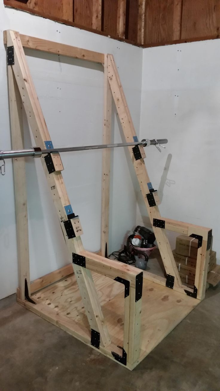 DIY Bench Press Rack
 DIY Homemade Squat & Bench Rack Garage ideas