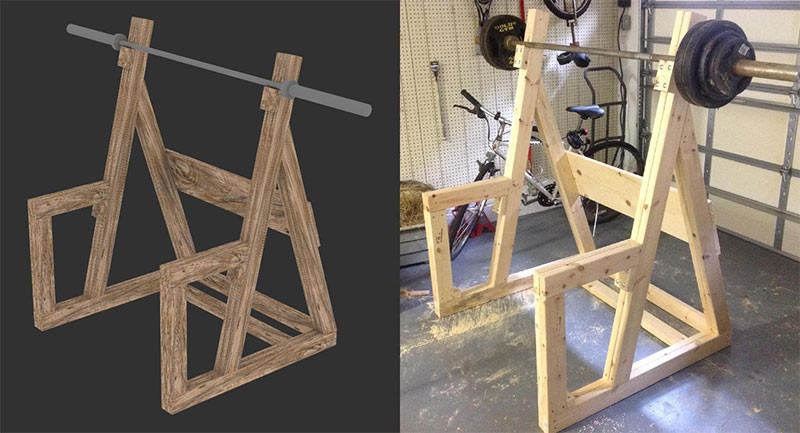 DIY Bench Press Rack
 DIY Wooden Squat Rack All Things Gym