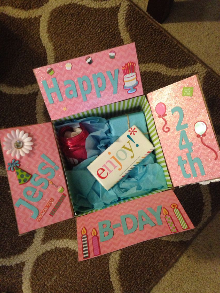 DIY Bestfriend Birthday Gifts
 Best friend birthday box Decorate the inside of the box