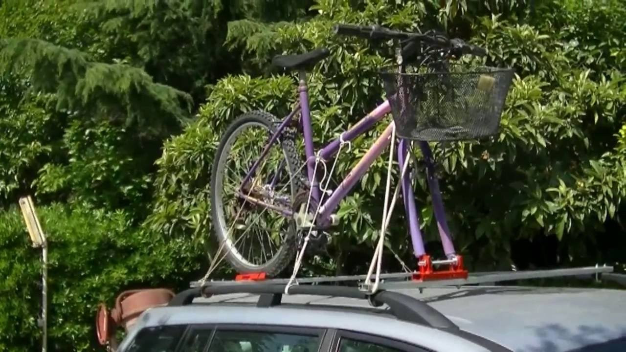 DIY Bicycle Roof Rack
 carry car roof bike DIY