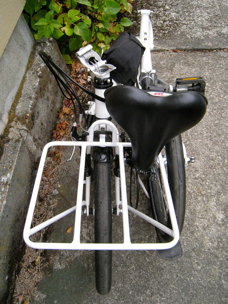 DIY Bike Cargo Rack
 Brompton luggage system used on other small wheel bikes