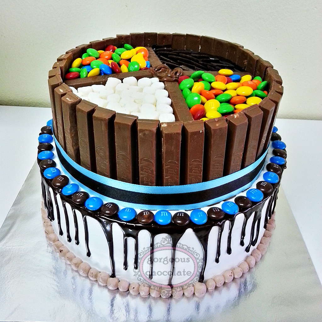 Diy Birthday Cakes
 My Gorgeous Homemade Chocolate 2 Tiers Kitkat Birthday Cake