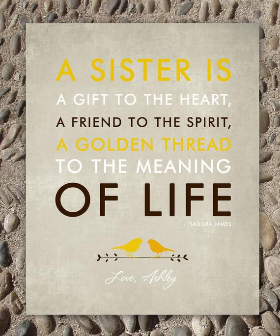 DIY Birthday Gift For Sister
 Items similar to SISTERS t print Personalized t