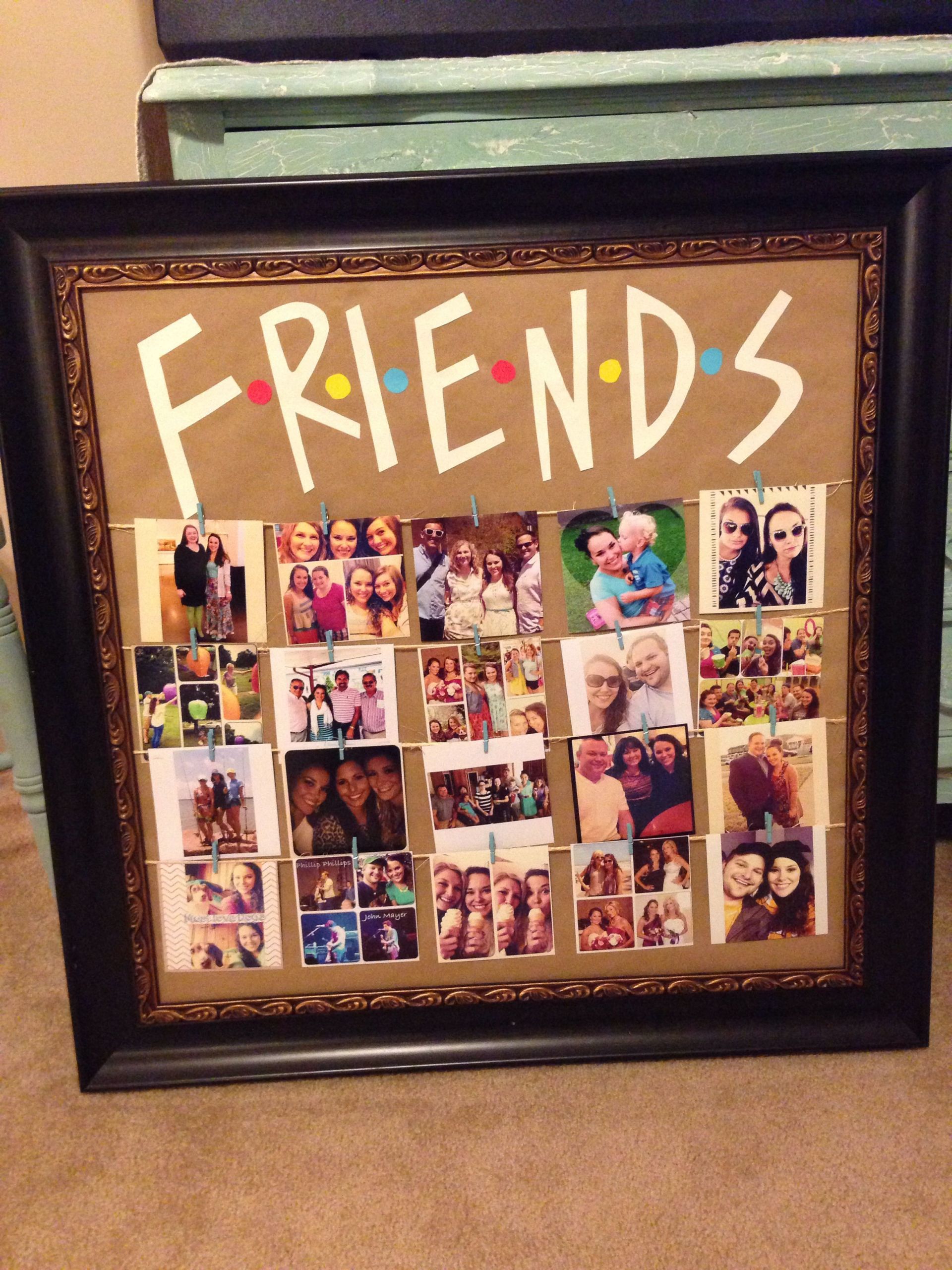 DIY Birthday Gifts For Best Friend Girl
 Friends tv show picture frame diy party ideas