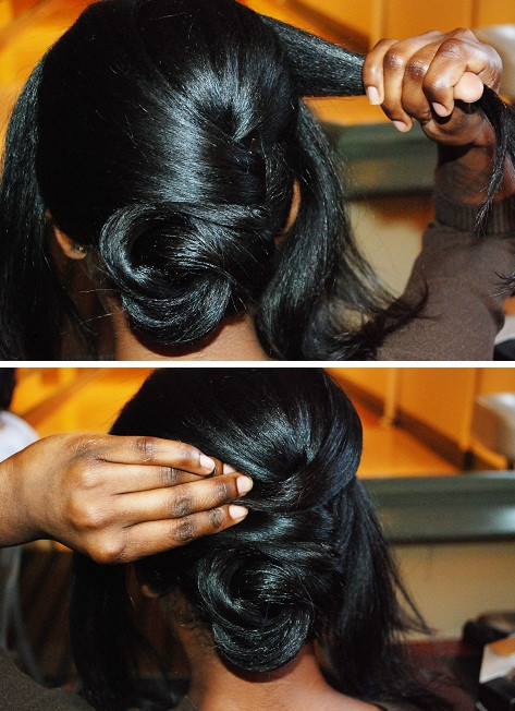 DIY Black Hair Styles
 diy wedding african american hairstyle twisted low bun