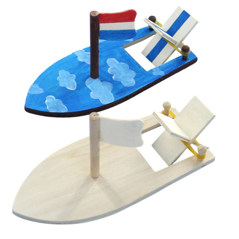 DIY Boat Kits
 Homemade wooden boat model DIY Blank Toy Wood Boat Ship