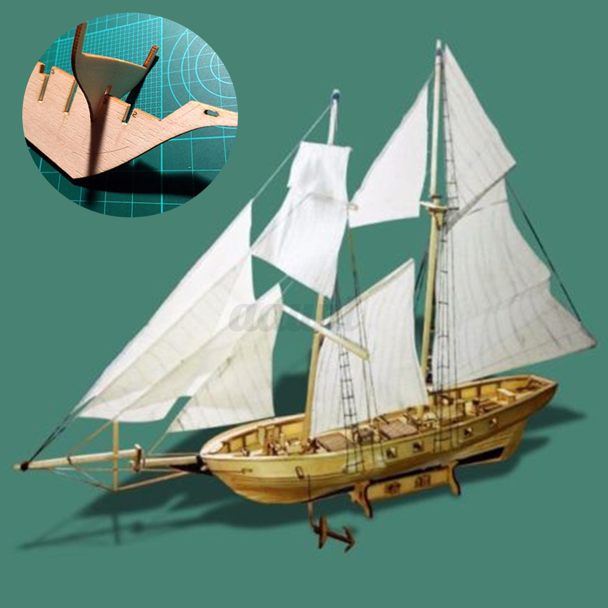 DIY Boat Kits
 DIY Scale 1 130 Handmade Nautical Wooden Sailboat Ship Kit