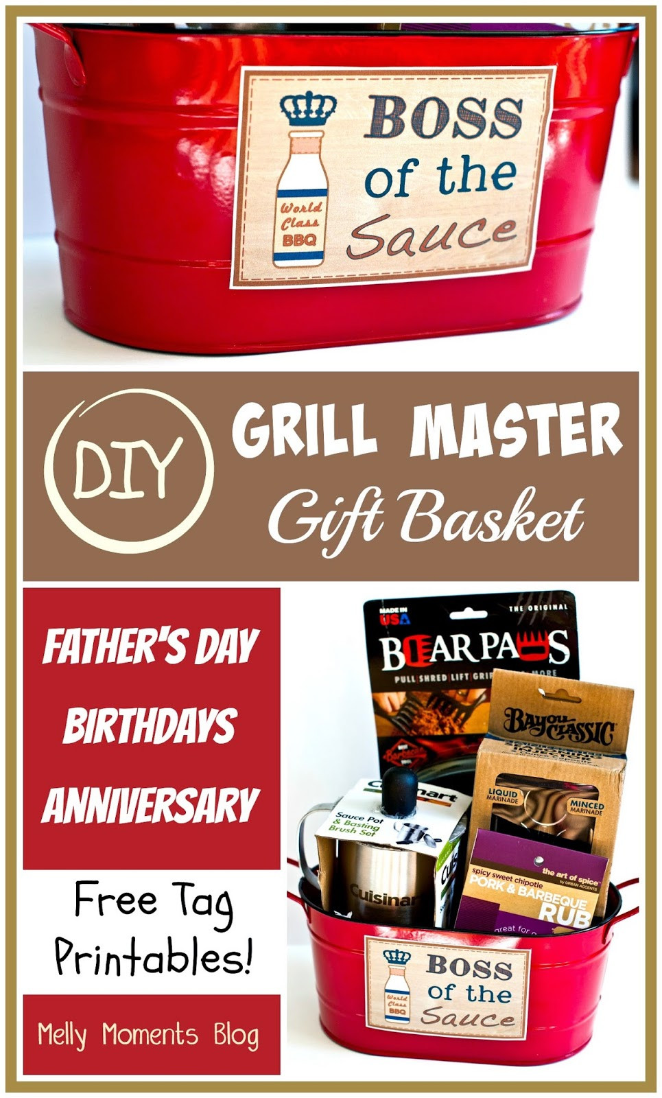 DIY Boss Gifts
 DIY Gift Basket for Men Grill Master Edition