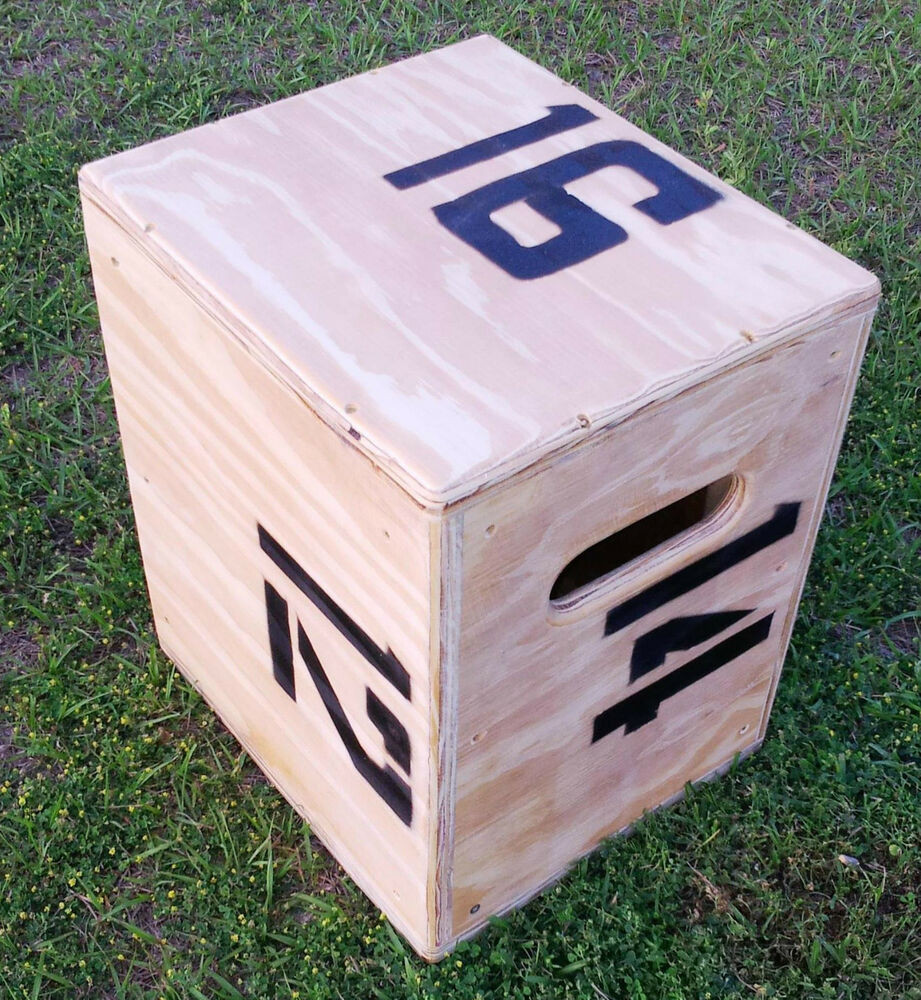 DIY Box Jumps
 Plyo jump Crossfit plyometric box 16 X 14 X 12