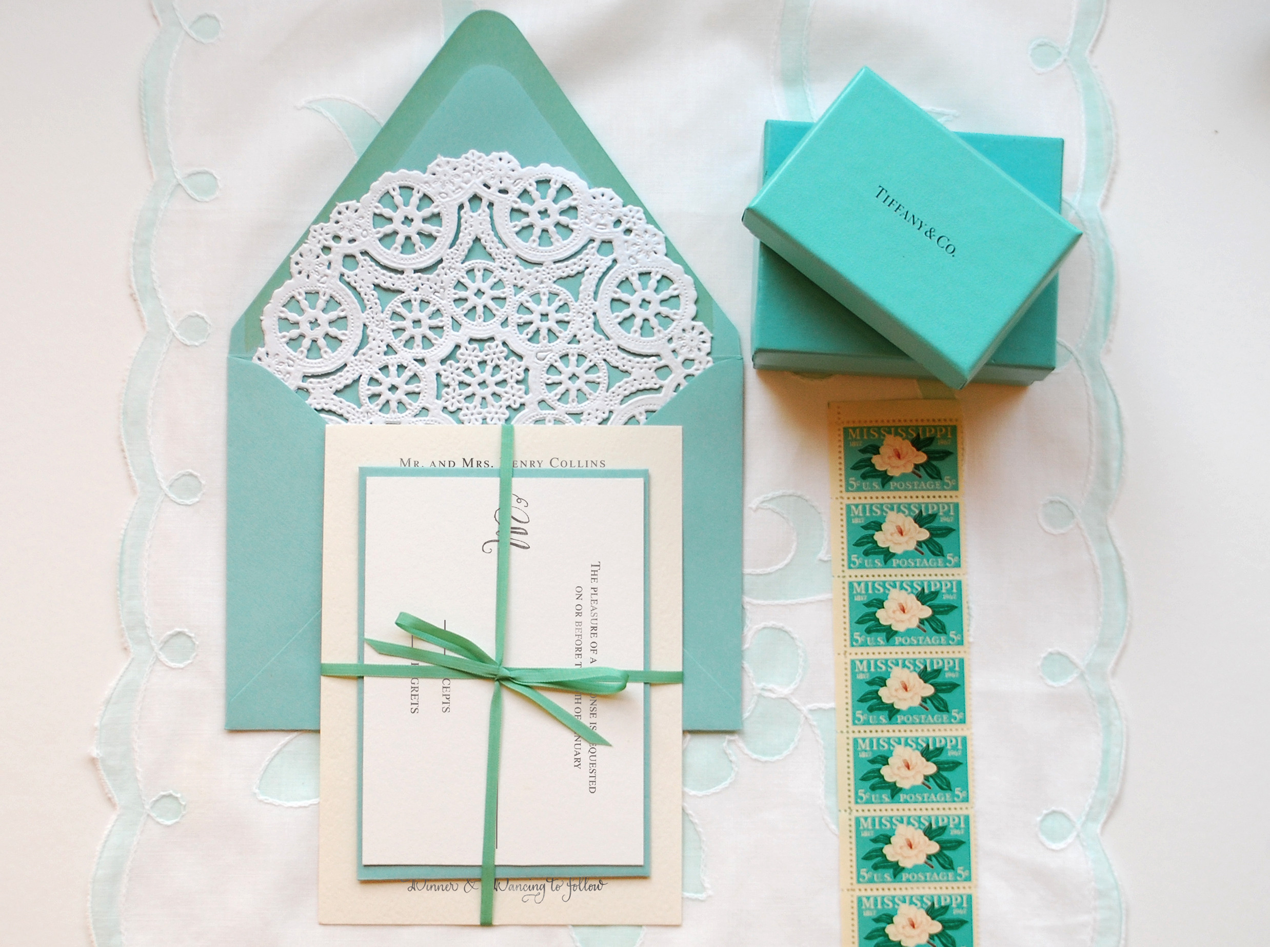 DIY Boxed Wedding Invitations
 DIY "Little Blue Box" Inspired Rubber Stamp Wedding
