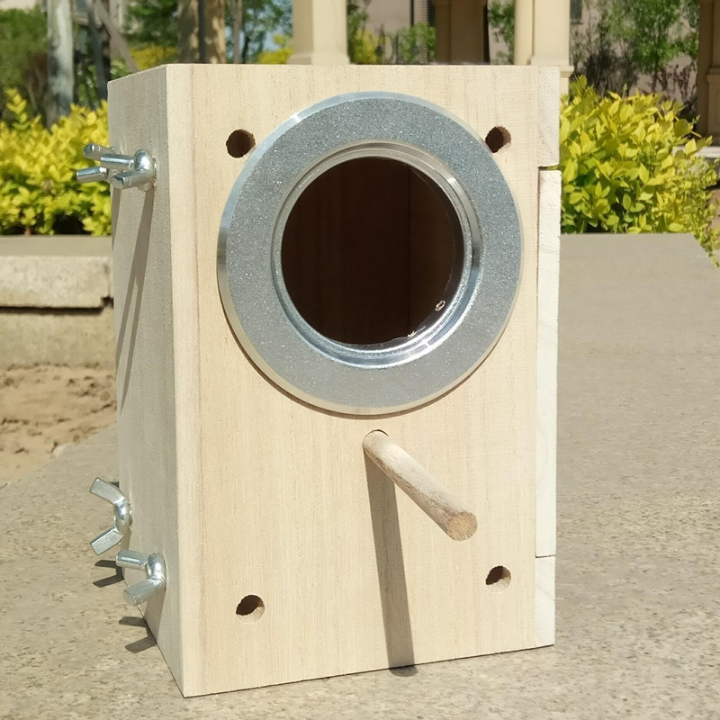 DIY Breeding Box
 Wooden Birds Nest Box DIY Bird Cage Breeding Parrot