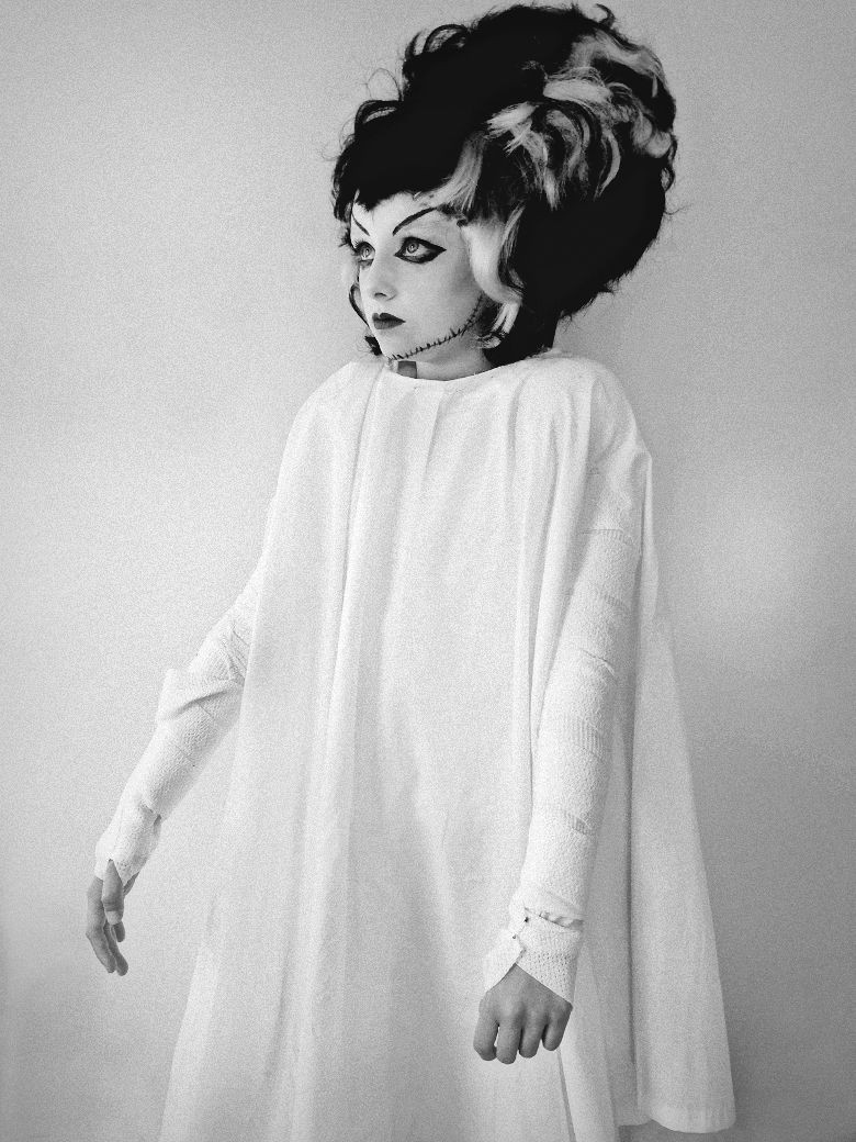 DIY Bride Of Frankenstein Hair
 Homemade Bride of Frankenstein costume Kerry Baldwin
