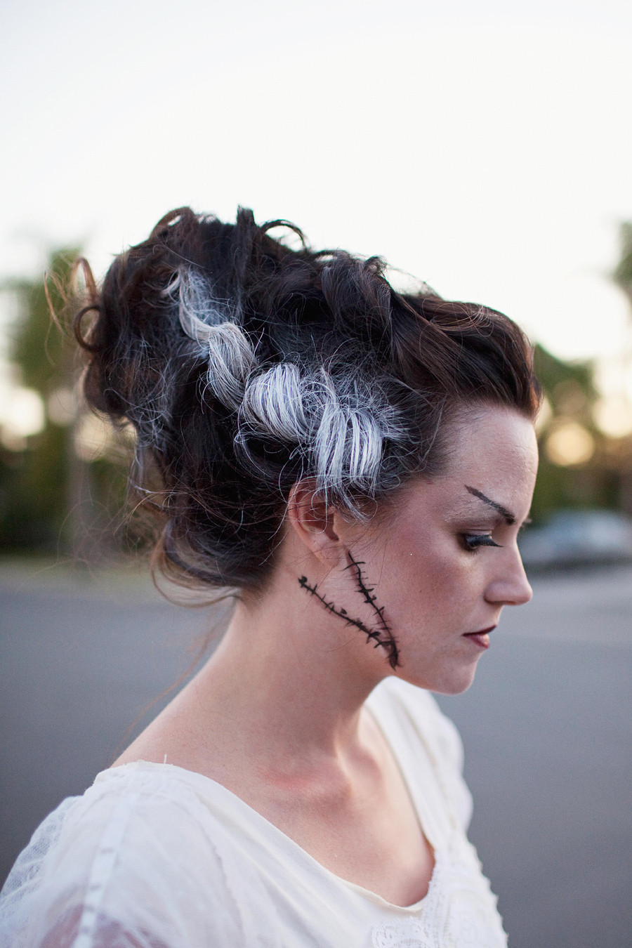 DIY Bride Of Frankenstein Hair
 TELL MONSTER FAMILY COSTUME DIY Tell Love and PartyTell