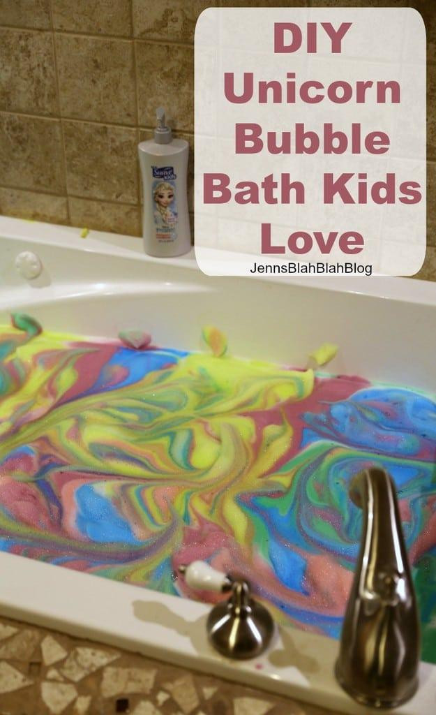 Diy Bubble Bath For Kids
 DIY Unicorn Bubble Bath Kids Love