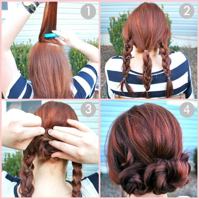 DIY Bun Hairstyle
 DIY Three Braided Bun Hairstyle DIY Projects