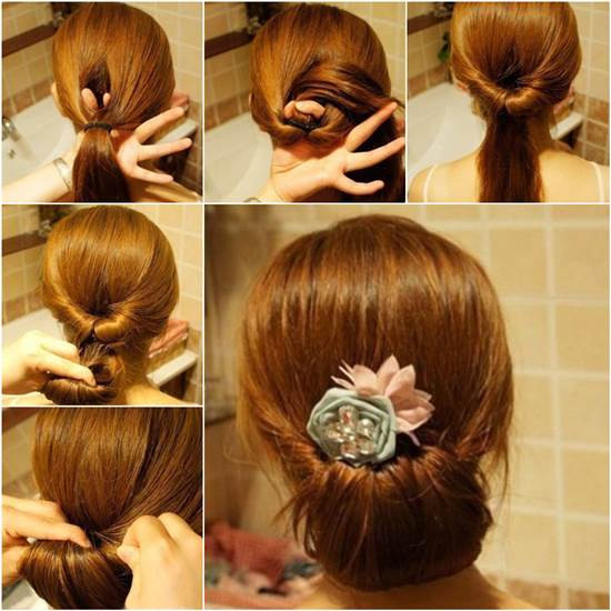 DIY Bun Hairstyle
 DIY Easy Twisted Hair Bun Hairstyle Free Samples