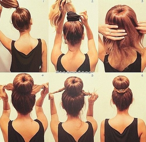 DIY Bun Hairstyle
 DIY Quick Sock Bun Hairstyle DIY Projects