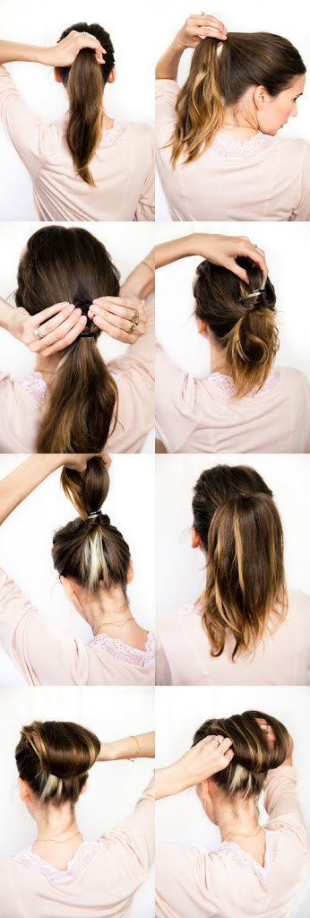 DIY Bun Hairstyle
 DIY Wedding Hair Chestnut Bun