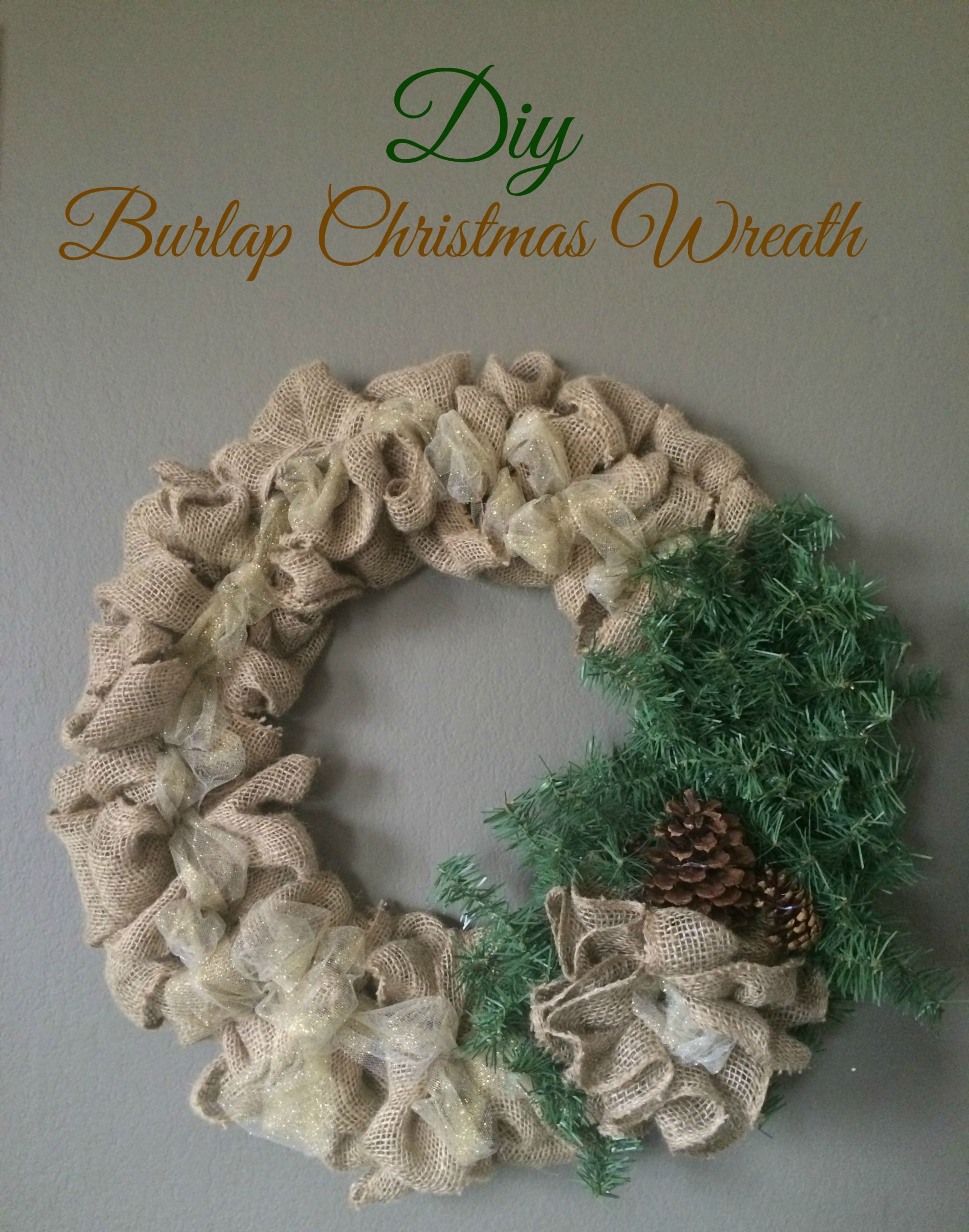 DIY Burlap Christmas Wreaths
 DIY Burlap Christmas Wreath momma in flip flops