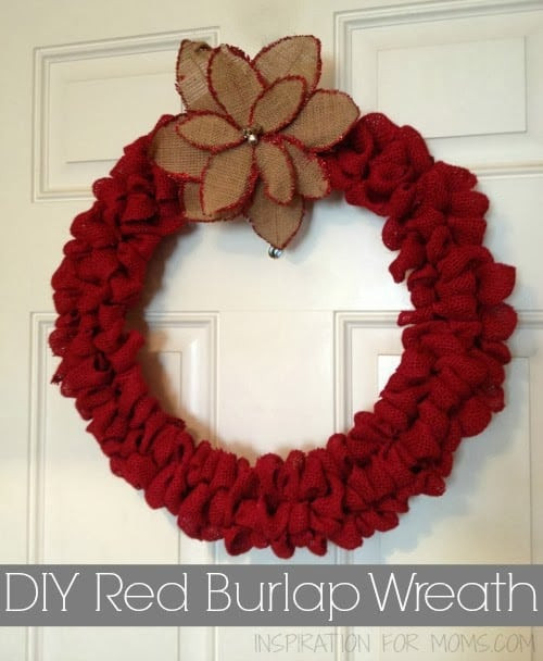 DIY Burlap Christmas Wreaths
 DIY Christmas Red Burlap Wreath Inspiration For Moms