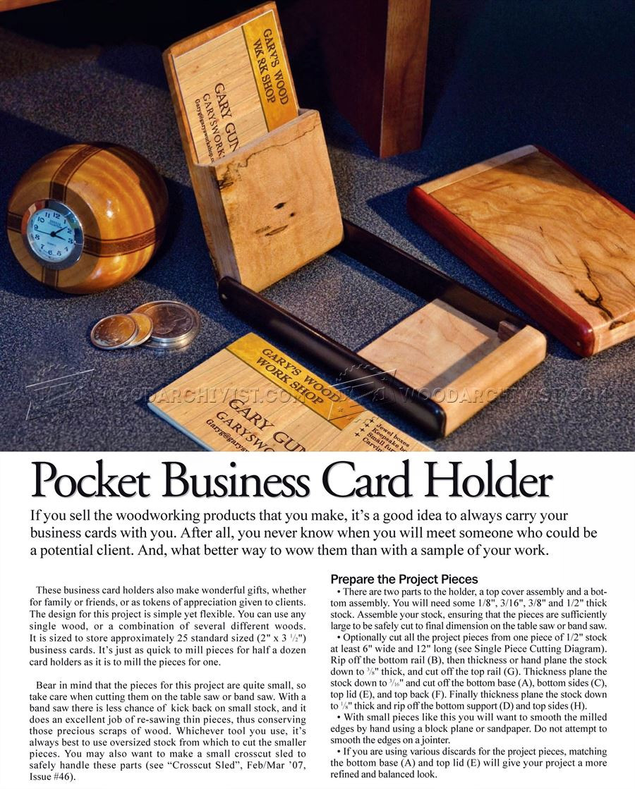 DIY Business Card Organizer
 DIY Business Card Holder • WoodArchivist