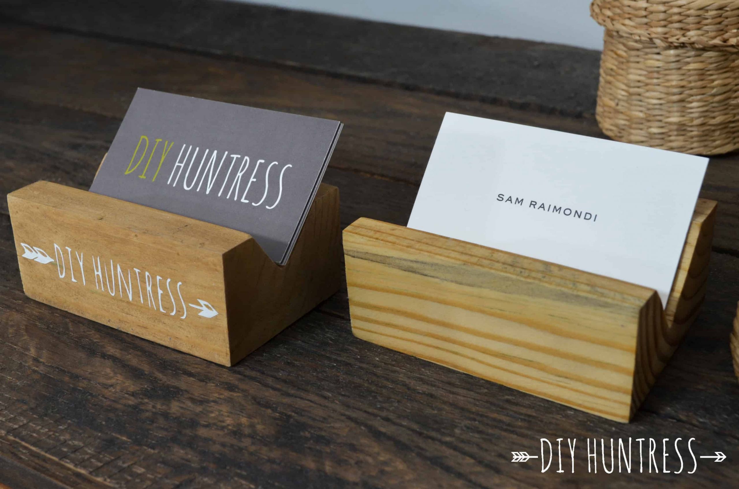 DIY Business Card Organizer
 DIY Wooden Business Card Holder DIY Huntress