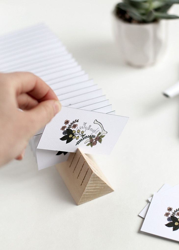 DIY Business Card Organizer
 DIY Wooden Business Card Holder The Merrythought