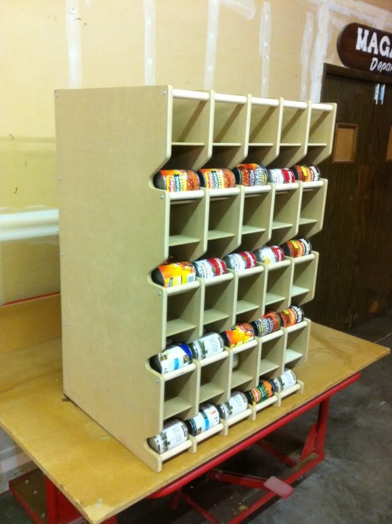 DIY Can Food Storage Rack
 Canned food rotaion racks