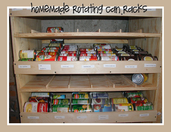DIY Can Food Storage Rack
 rotating can racks – Food Storage And Beyond
