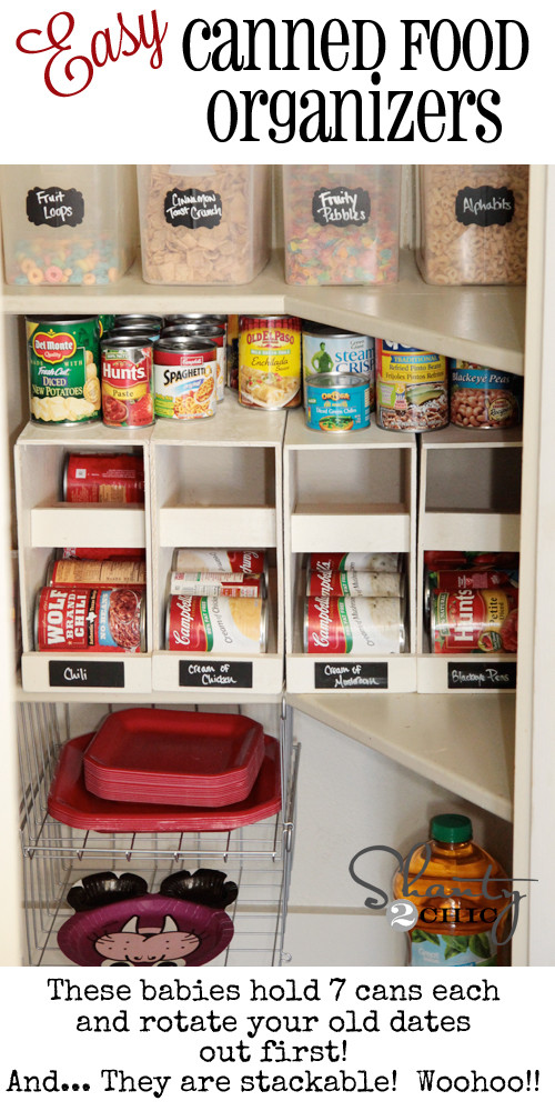 DIY Can Organizer For Pantry
 Kitchen Organization Stackable Canned Food Organizers