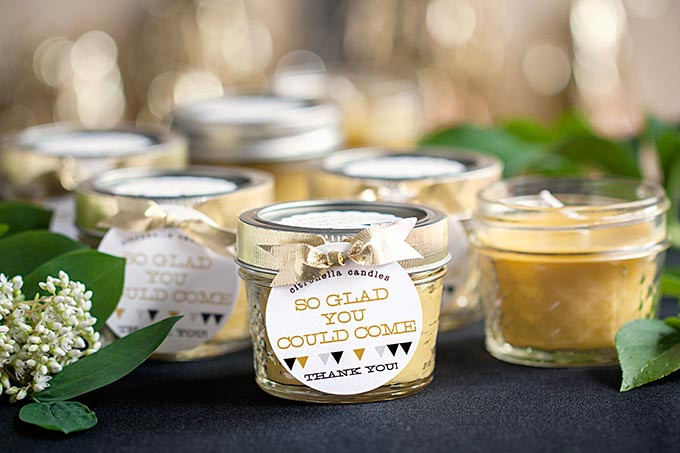 DIY Candle Wedding Favors
 Beeswax Candle Wedding Favors Evermine Weddings