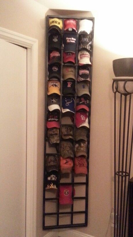 DIY Cap Rack
 Ball cap organizer you ll never miss place or lose your