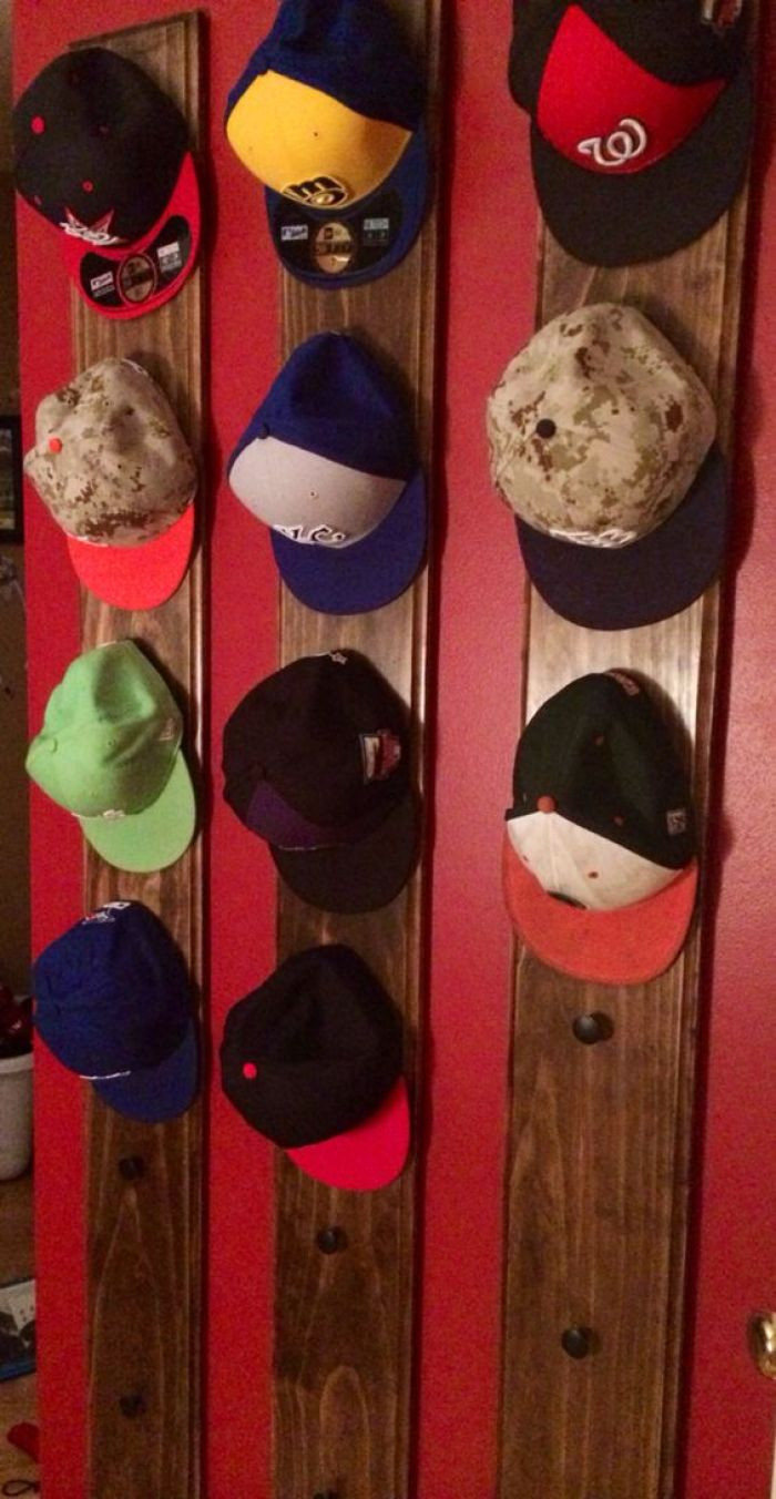 DIY Cap Rack
 20 Cost Friendly and Easy Hat Rack Ideas for Your Hats