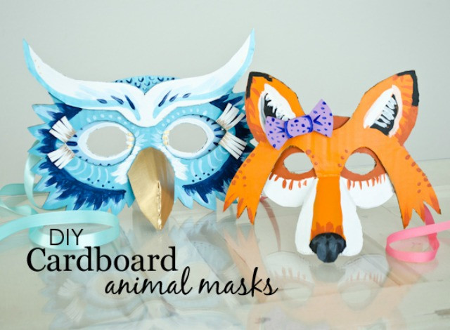 DIY Cardboard Mask
 DIY Cardboard Animal Masks for Halloween Project Nursery