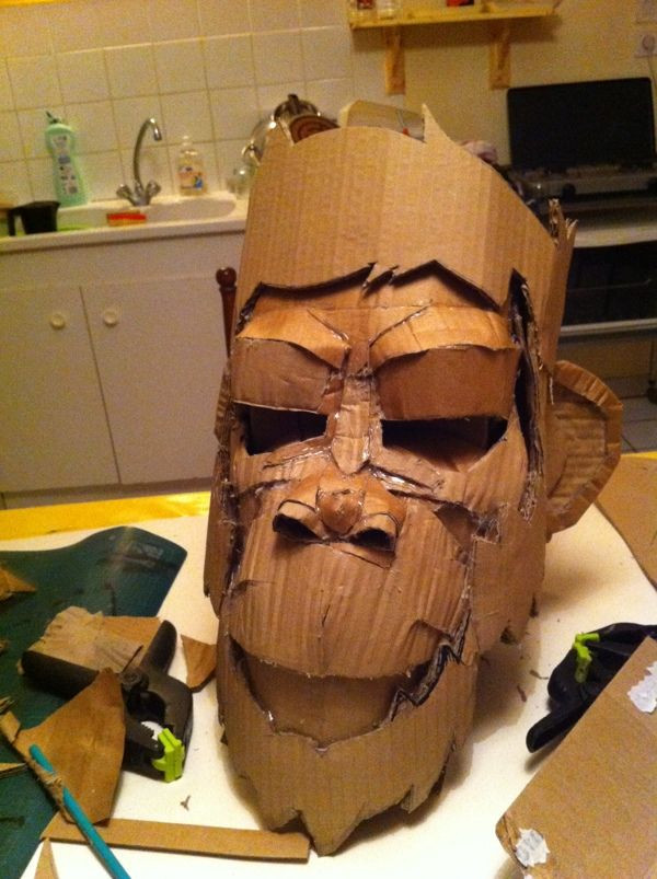 DIY Cardboard Mask
 Cardboard Monkey Mask DIY Fun Crafts Kids