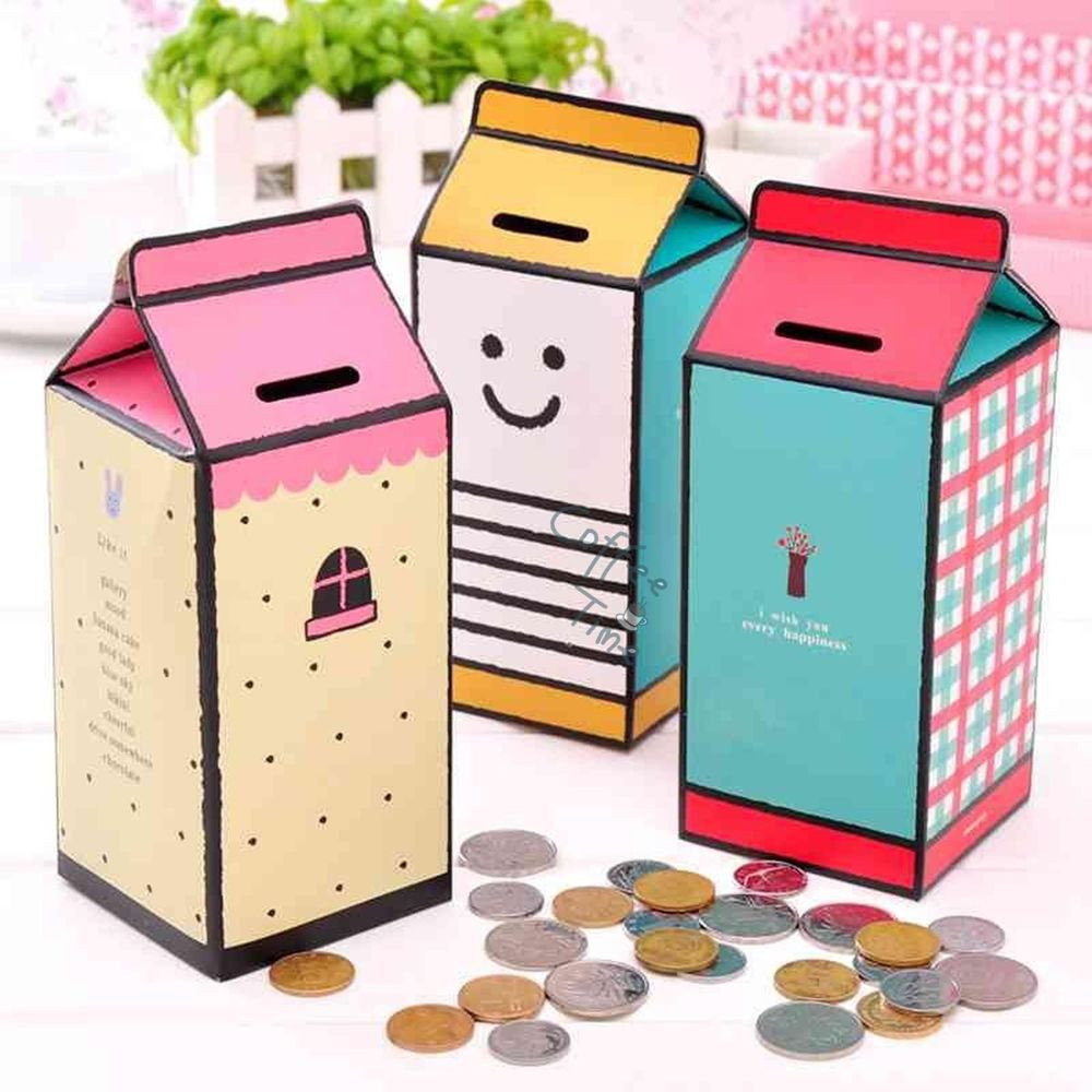 DIY Cash Box
 1 x Cute Diy Paper Piggy Bank Money Box Coin Storage Box