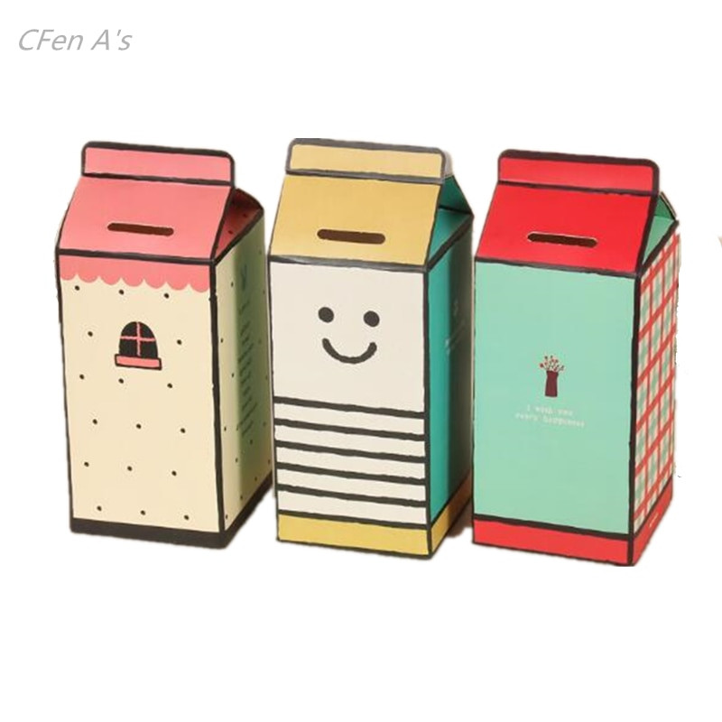 DIY Cash Box
 CFen A s DIY piggy bank money box milk box shape paper
