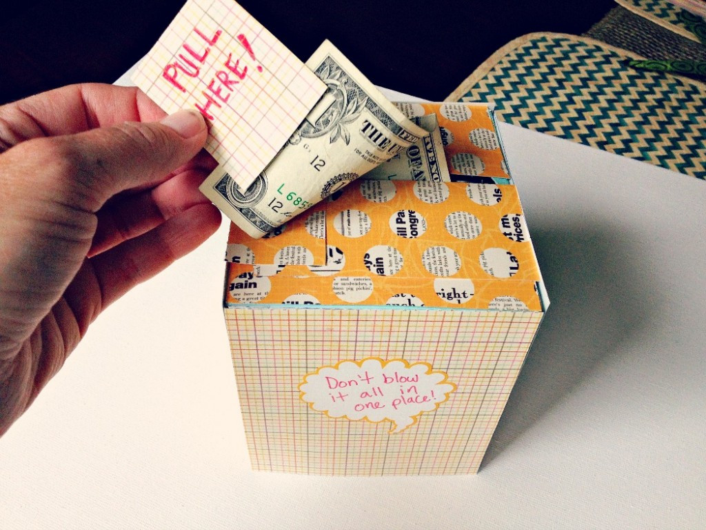 DIY Cash Box
 DIY Creative Way To Give A Cash Gift Using A Kleenex Box