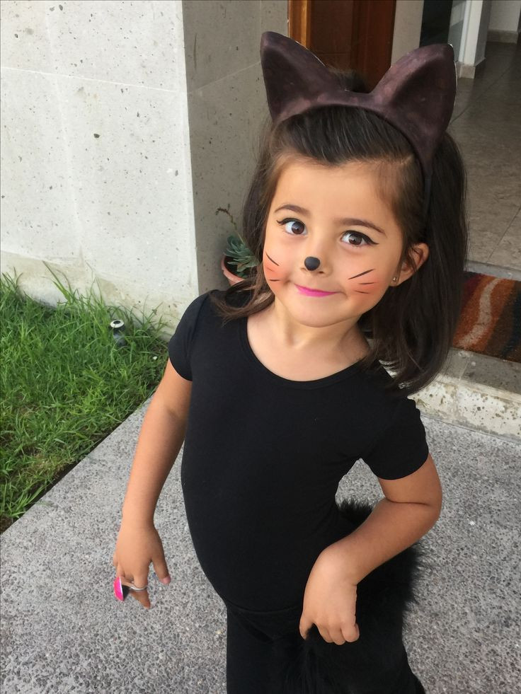 DIY Cat Costume Toddler
 Diy costume catgirl little girl toddler cat makeup