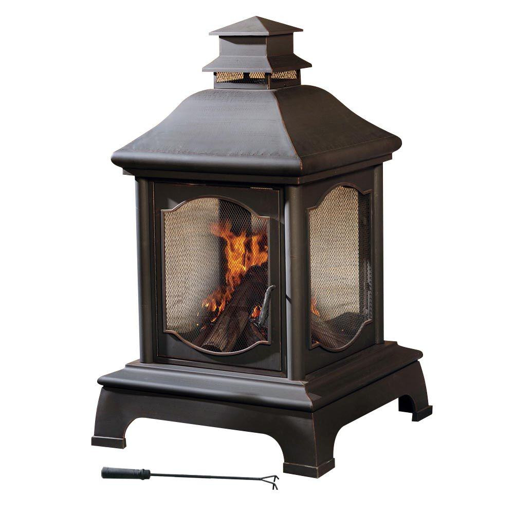DIY Chiminea Outdoor Fireplace
 Sunjoy Louise 48 in Chiminea L CM057PST The Home Depot