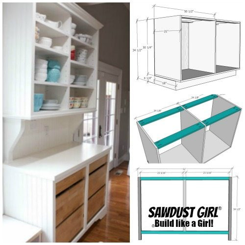 DIY China Cabinet Plans
 Plans for China Cabinet Base Sawdust Girl