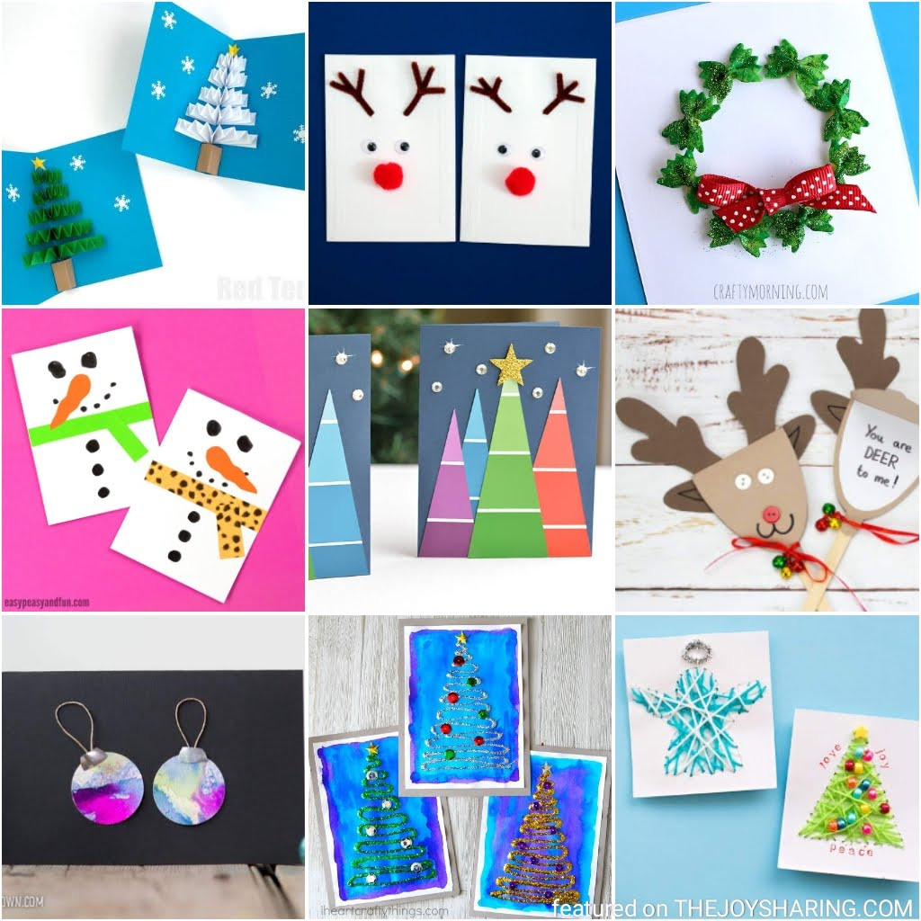DIY Christmas Cards For Kids
 25 Simple Christmas Cards Kids Can Make The Joy of Sharing