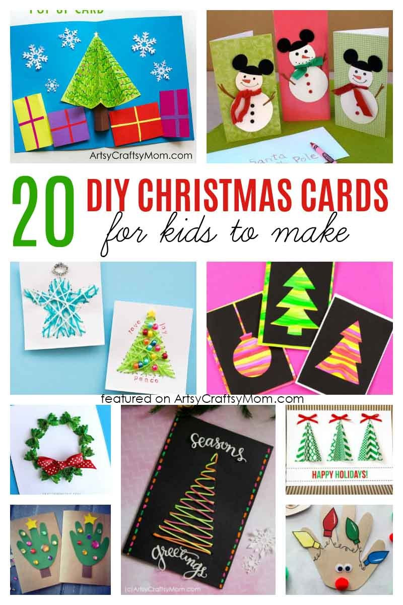 DIY Christmas Cards For Kids
 20 Simple and Sweet DIY Christmas Card Ideas for Kids