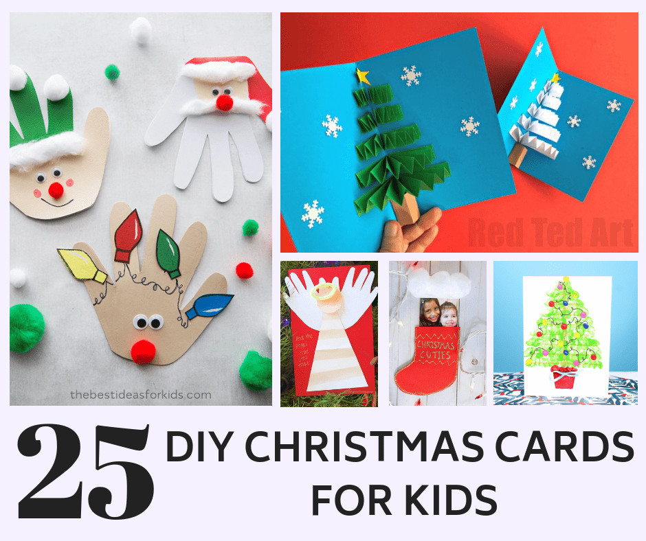 DIY Christmas Cards For Kids
 25 Cute homemade Christmas card ideas for kids Crafts By Ria
