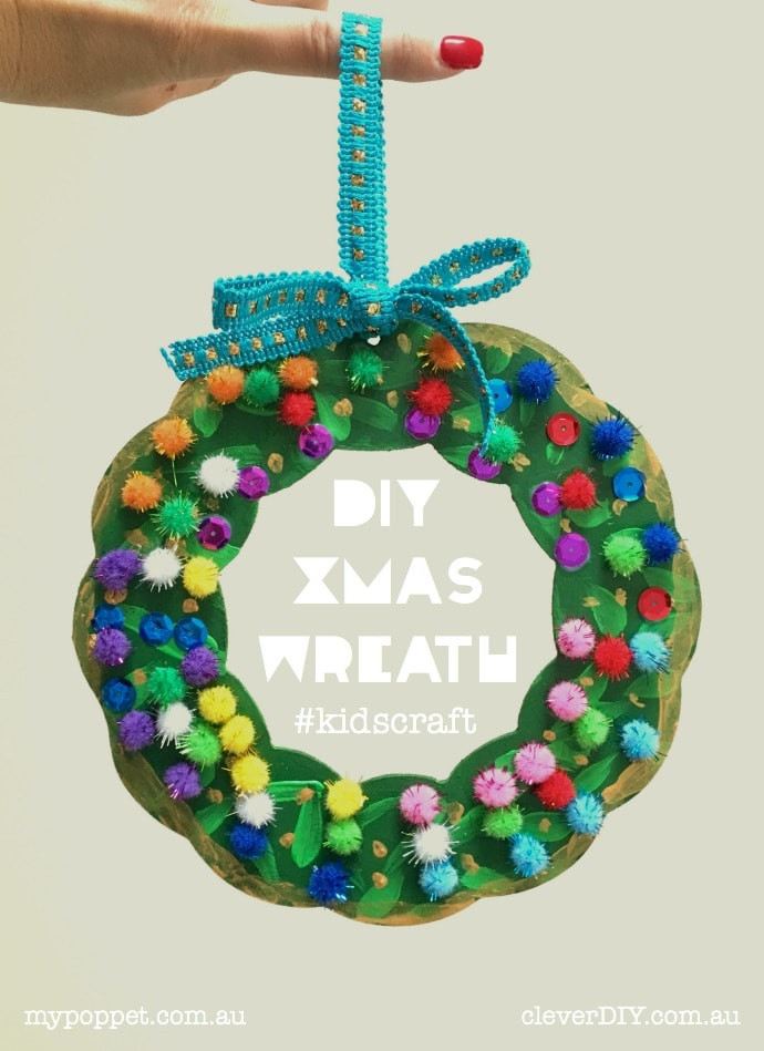 DIY Christmas Craft For Kids
 Kids Craft DIY Christmas Wreath My Poppet Makes